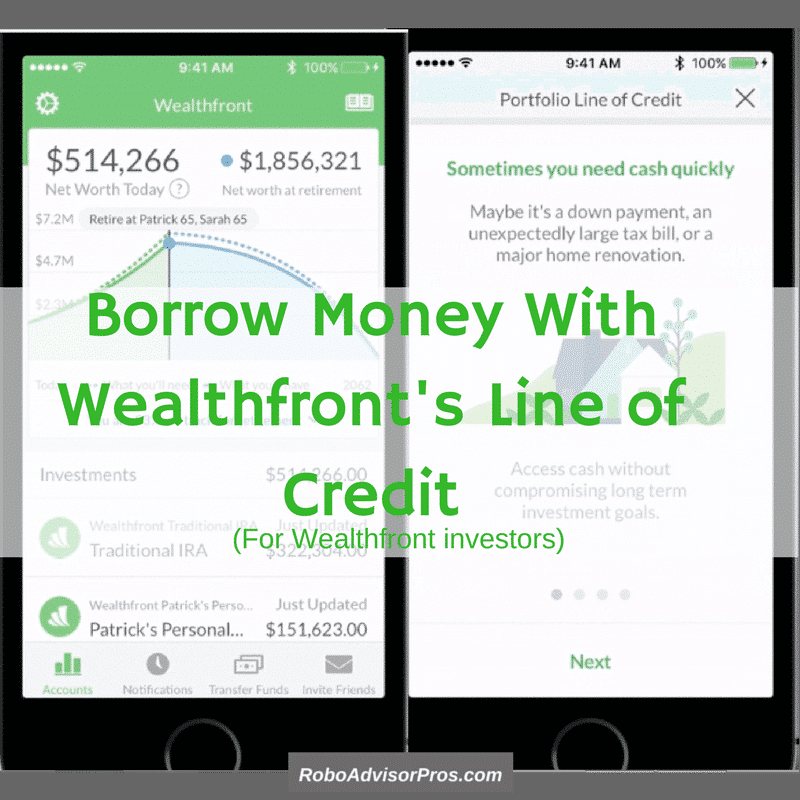 Wealthfront portfolio line of credit - cash alternative. Get money for home repairs, weddings, car down payment & more.