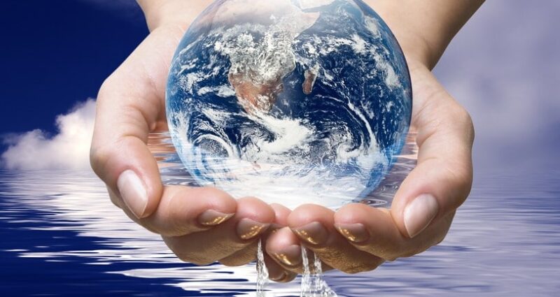 save the world-world in hands