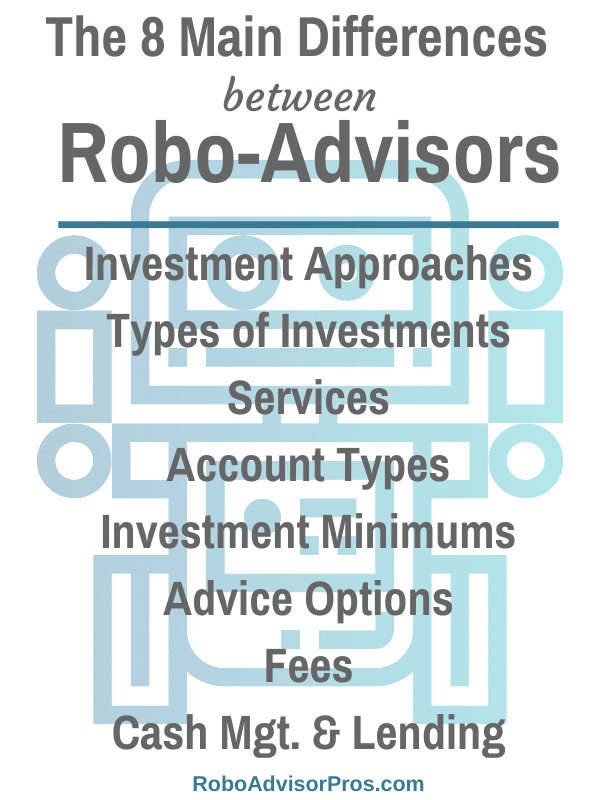 main differences between robo-advisors