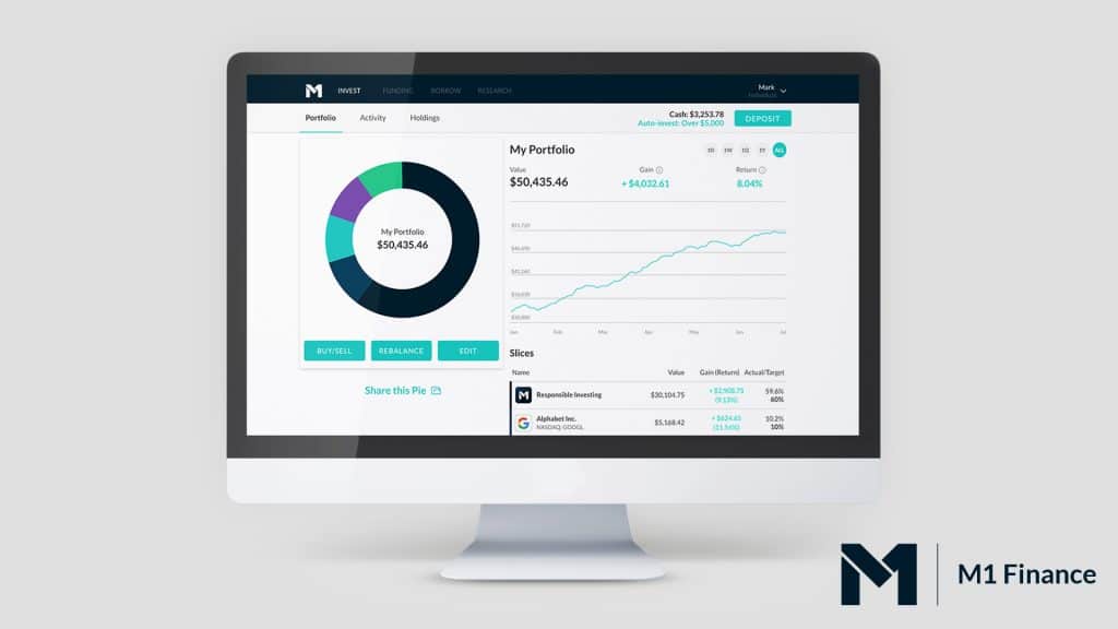 m1 finance dashboard