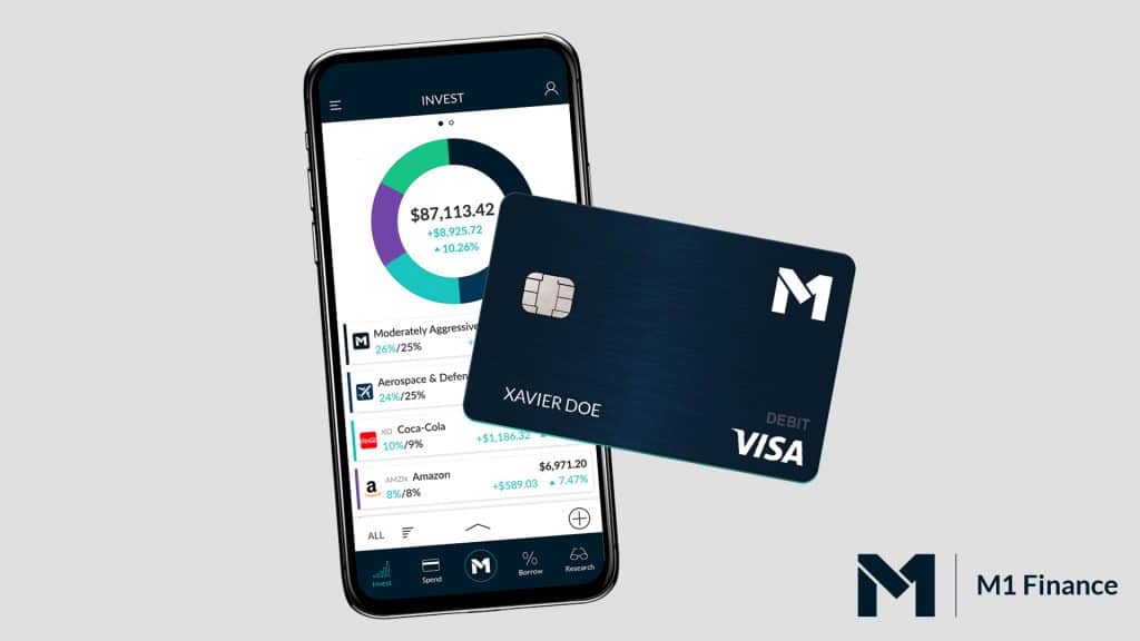 m1 finance checking account image and M1 Debit card