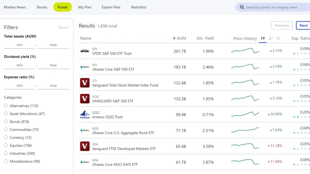 m1 fund screener