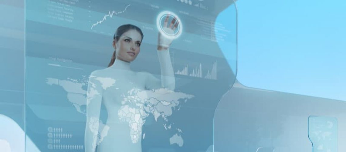 future of robo advisors - woman with digital tools
